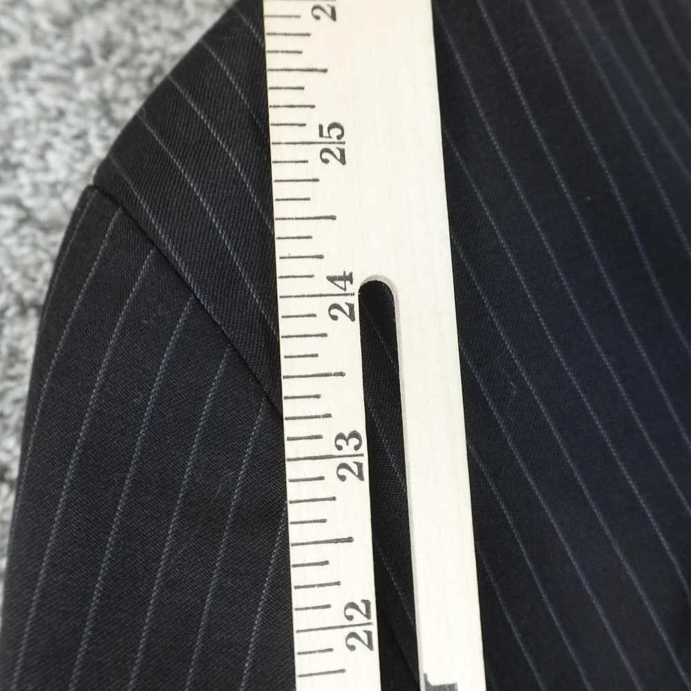 Ralph Lauren Blazer Mens 40R Black Pinstripe Wool Sport Coat Suit Jacket Canada